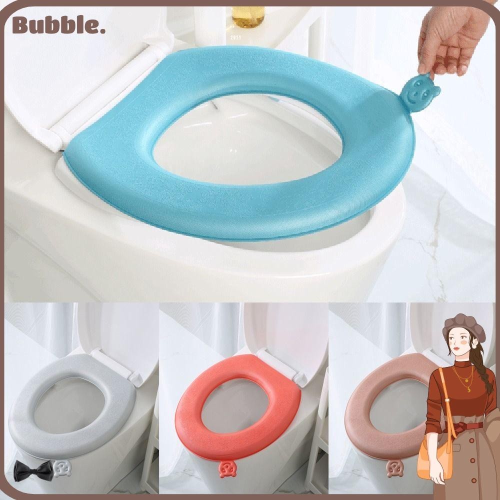 Bubble WC แผ่นรองนั่งชักโครก EVA กันน้ํา แบบหนา พร้อมฝาปิด สําหรับห้องน้ํา บ้าน