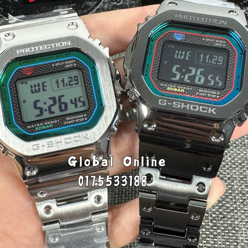 G-shock GMW-B5000BPC-1DR สีดําและสีเขียวกีฬานาฬิกาผู้ชายนาฬิกา GMW-B5000 กันน้ํากีฬานาฬิกาของขวัญ KS