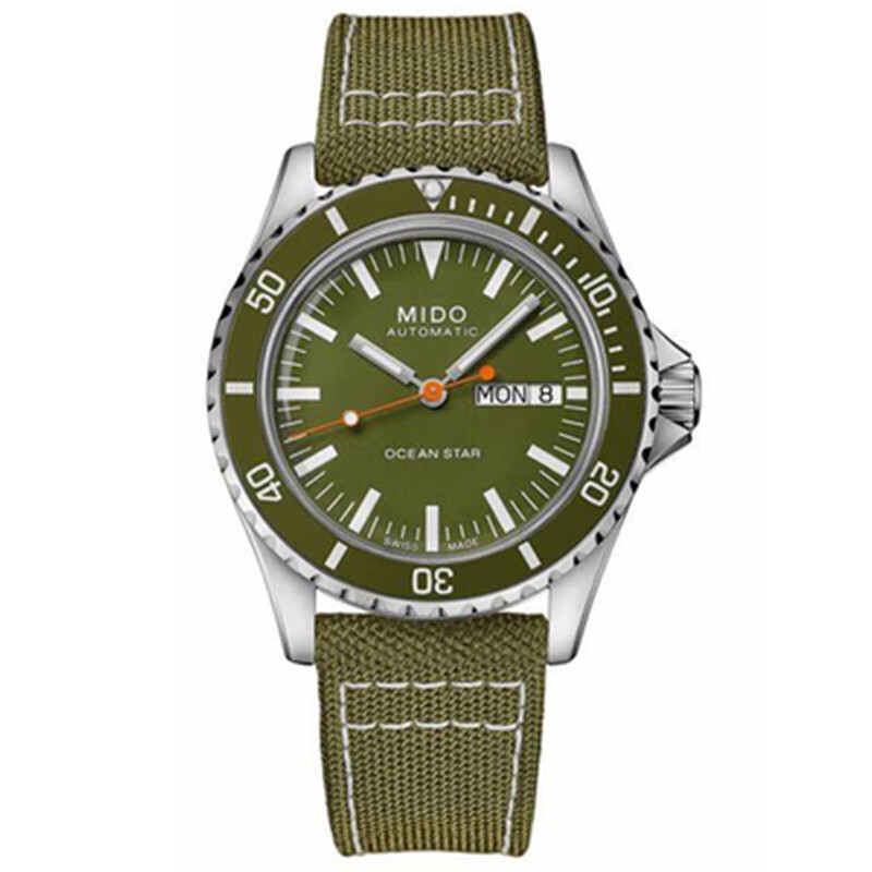 Mido Navigator75 นาฬิกาข้อมือ สีเขียว สําหรับผู้ชาย M026.830.18.091.00