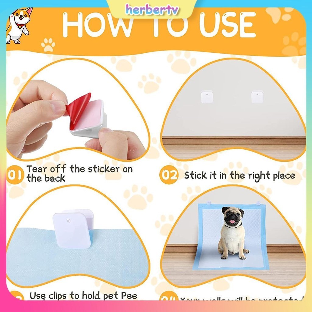 แผ่นรองฉี่สุนัข แบบติดผนัง มีกาวในตัว สําหรับฝึกสุนัข 12 ชิ้น SHOPSBC0378 - รูปที่ 7