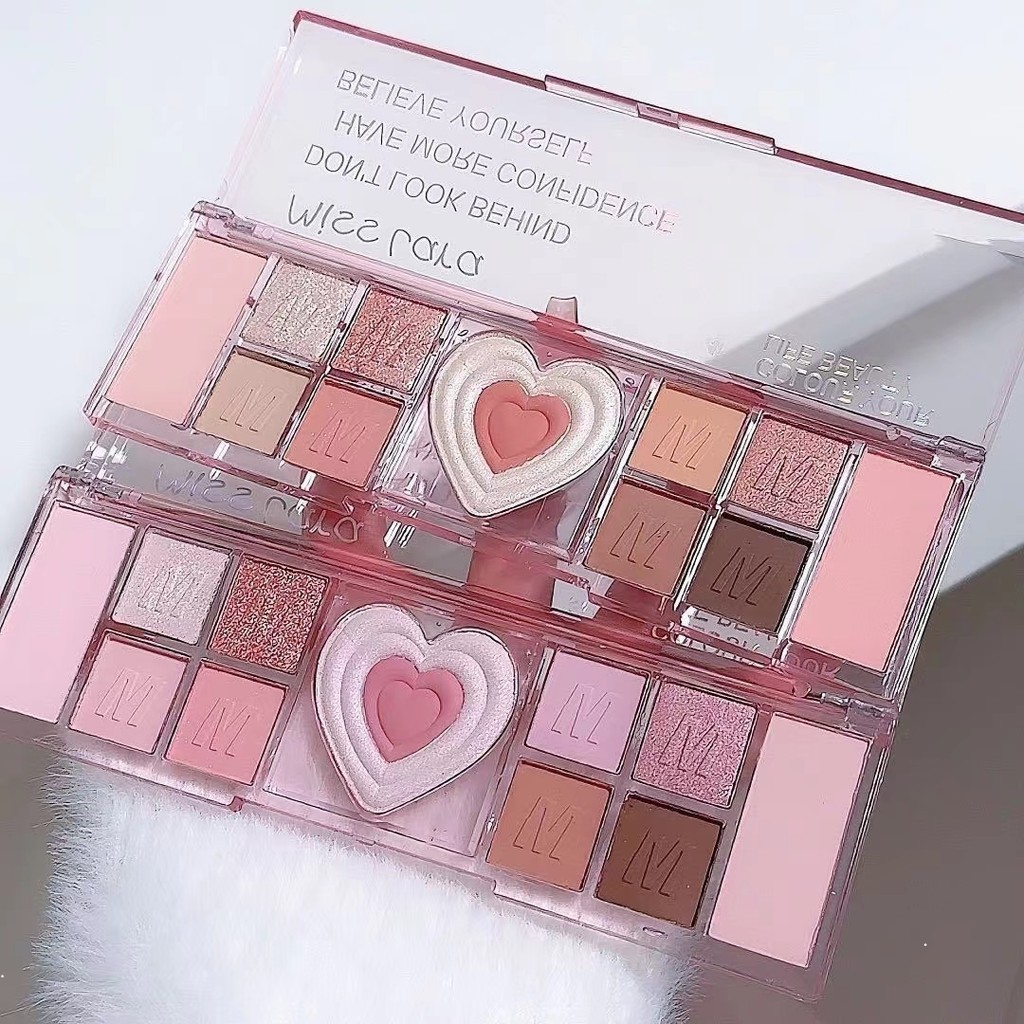Misslara อายแชโดว์ เนื้อแมตต์ กลิตเตอร์ ประกายมุก กันน้ํา ติดทนนาน 12 สี