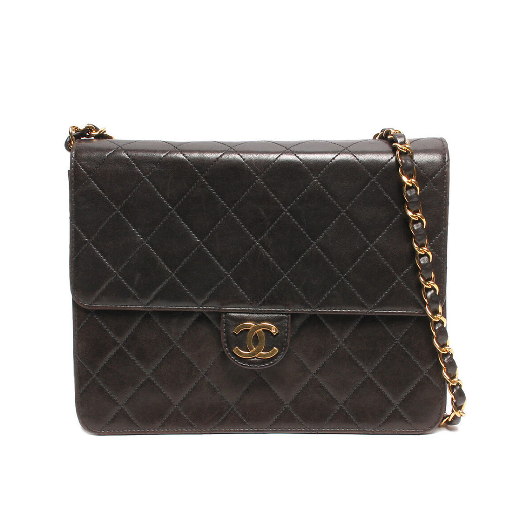 Chanel กระเป๋าสะพายไหล่ Matelasse Coco Mark Flap สีทอง ส่งตรงจากญี่ปุ่น มือสอง
