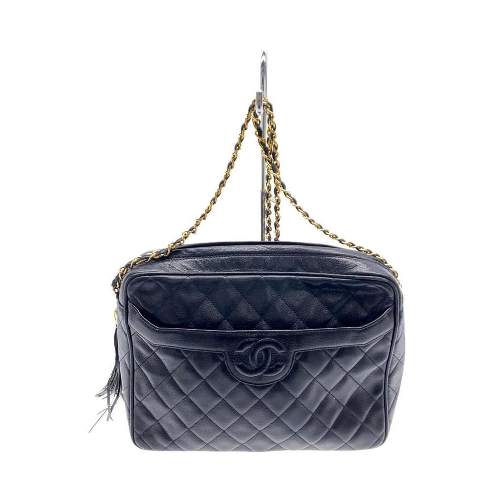 Chanel กระเป๋าสะพายไหล่ Matelasse Caviar สีดํา จากญี่ปุ่น มือสอง
