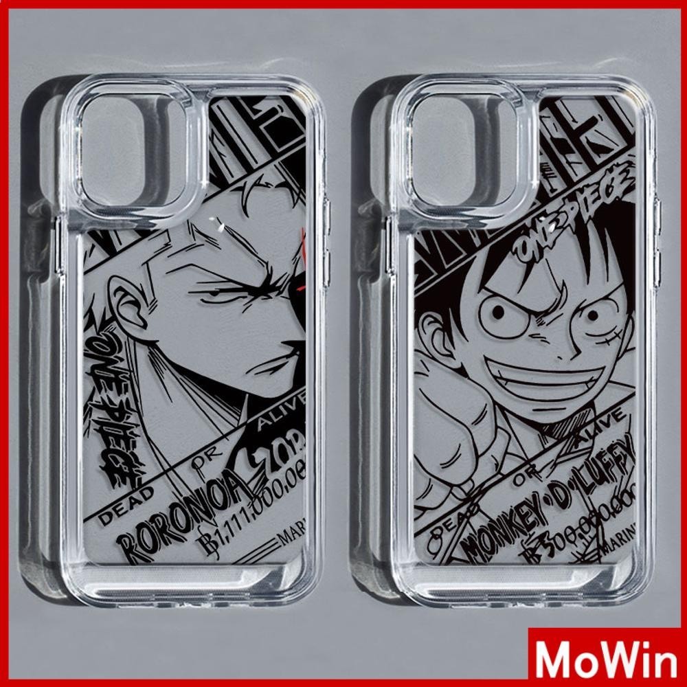 Mowin - สำหรับ iPhone 15 Pro Max เคสใส TPU ปุ่มชุบไฟฟ้าอ่อนป้องกันกล้องกันกระแทก มนุษย์ชิ้นเดียว เข้ากันได้กับ iPhone 14 13 12 11 XS XR 7Plus 8 Plus