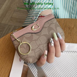 ใหม่ กระเป๋าสตางค์ หนังแท้ ใบเล็ก มีซิป บางเฉียบ อินเทรนด์ ส…