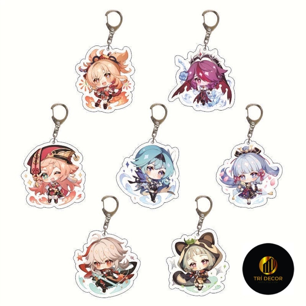 พวงกุญแจการ์ตูน Kazuha Ayaka Yoimiya Eula น่ารัก