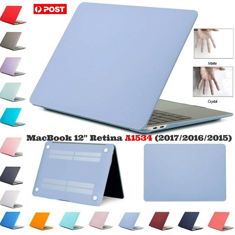 เคสแล็ปท็อป PC แบบใส ผิวด้าน กันกระแทก สําหรับ MacBook 12 นิ้ว Retina A1534 (2017 2016 2015)