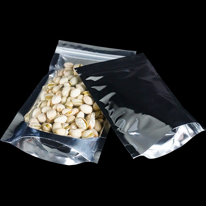 ถุงฟอยด์สีเงิน ถุงรูดใส่อาหารตั้งได้  ซองใส่ข้าวสาร แพ็คละ50ใบ  มีแถบปิดใส่ขนม ขยายข้าง สามารถสกรีนได้ - รูปที่ 2