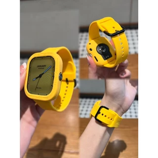 2 in 1 เคสซิลิโคน + สายรัดสําหรับ Xiaomi Redmi Watch 5 สมาร์ทวอท์ชสร้อยข้อมือแบบนุ่มสายรัดข้อมือสําหรับ Redmi Watch 4 อุปกรณ์เสริม