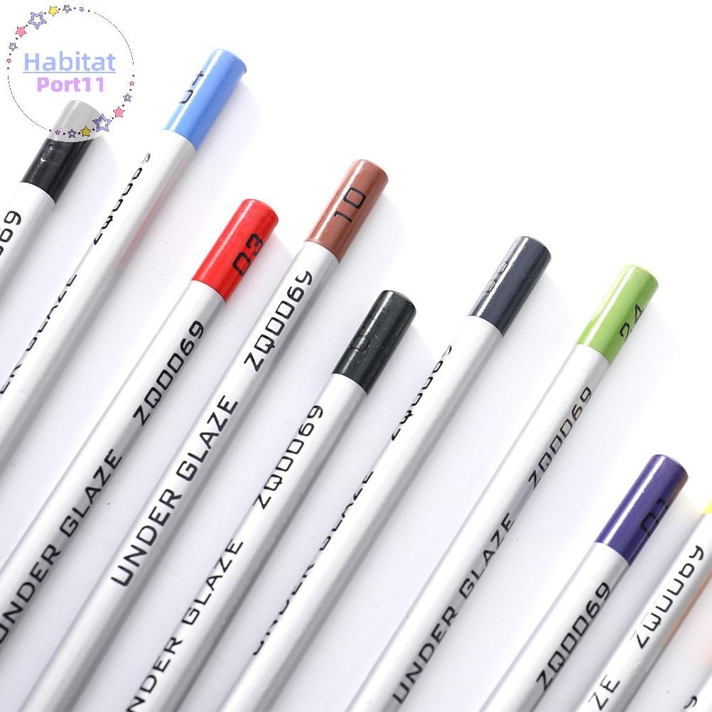 Habitatport เครื่องปั้นดินเผา Art Underglaze ดินสอสีเซรามิค DIY Hand-Painted Hook Line th ราคา ถูกที่สุด ดีลบีเคเค แกลเลอรีภาพที่ 4
