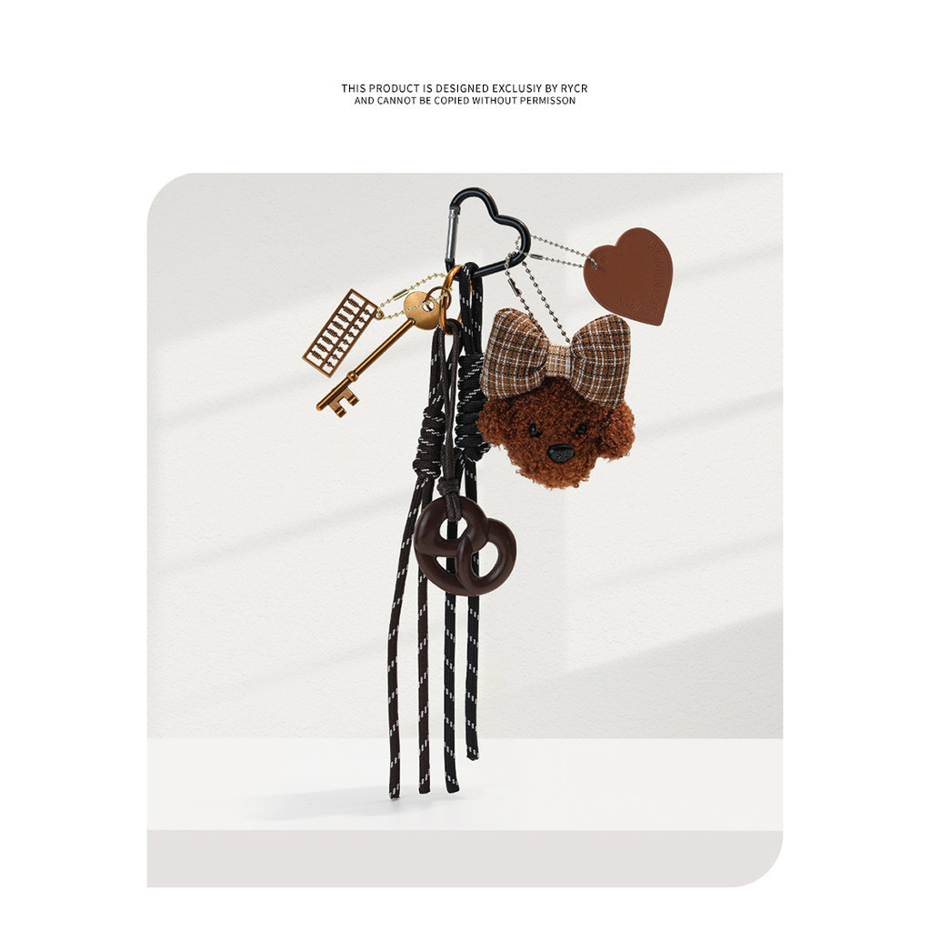 🐻ตุ๊กตาห้อยกระเป๋า จี้กระเป๋า Original Alkali Water Bread Teddy Puppy Bag Pendant miu Series Doll Plush Car Womens จี้พวงกุญแจ พวงกุญแจหมา keychain bag charm ห้อยกระเป๋า