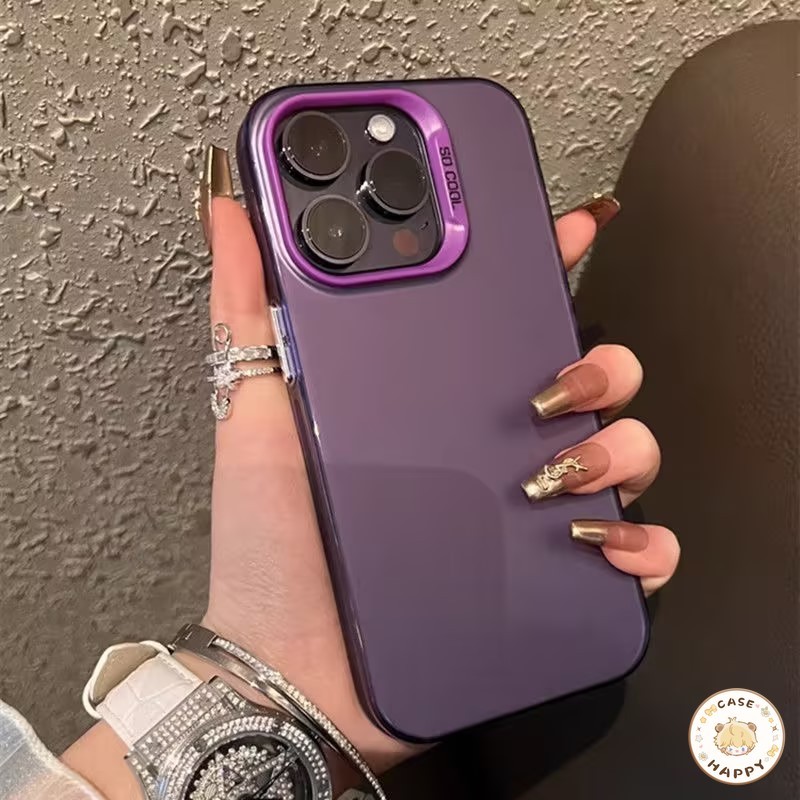 เคส Samsung A05s A24 A04s A14 A05 A34 A12 A03 A13 A32 A33 A15 A03s A54 A53 A11 A30s สีทึบสีเลนส์โลหะชุบหรูหรา - รูปที่ 2