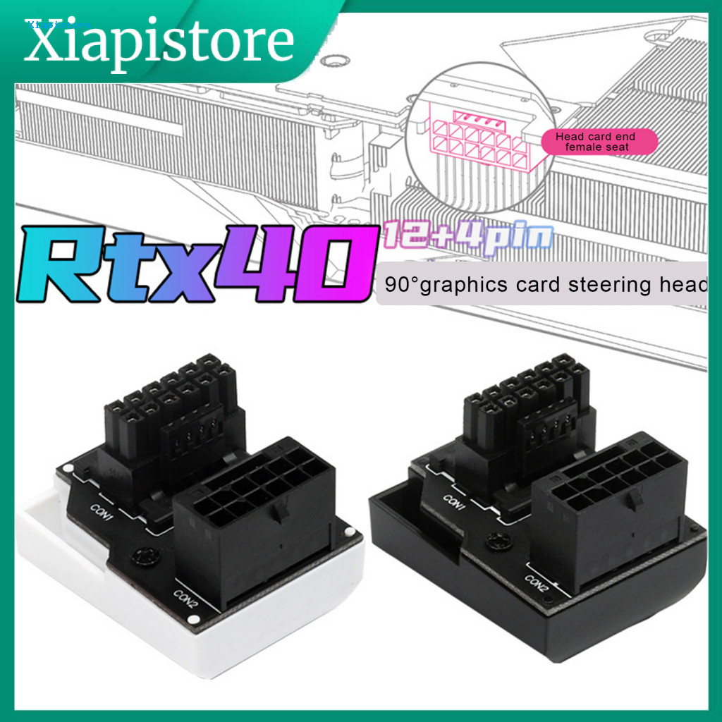 [ Xiapistore ] Gpu Power Adapter Professional Gpu Power Adapter 12vhpwr 16pin 90 องศามุมอะแดปเตอร์ P