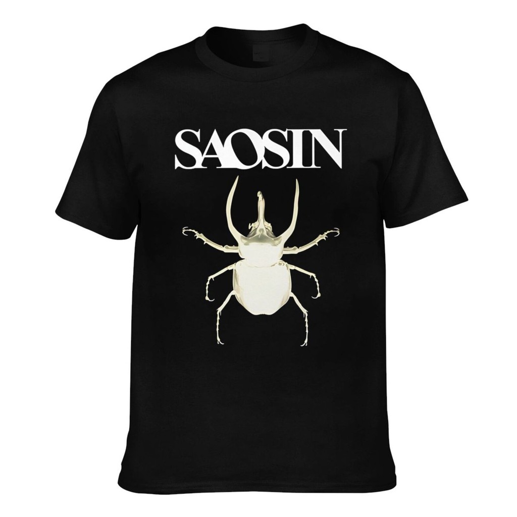 เสื้อยืดลําลองผู้ชาย Saosin คุณภาพดีผ้าฝ้ายแท้