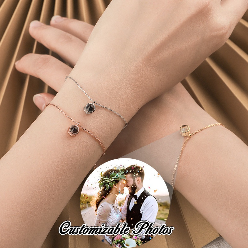 สร้อยข้อมือฉายภาพที่ปรับแต่งได้, สร้อยข้อมือสตริงมิตรภาพ, ของขวัญภาพที่ปรับแต่งได้สําหรับวันวาเลนไทน์, ของขวัญชายและหญิง
