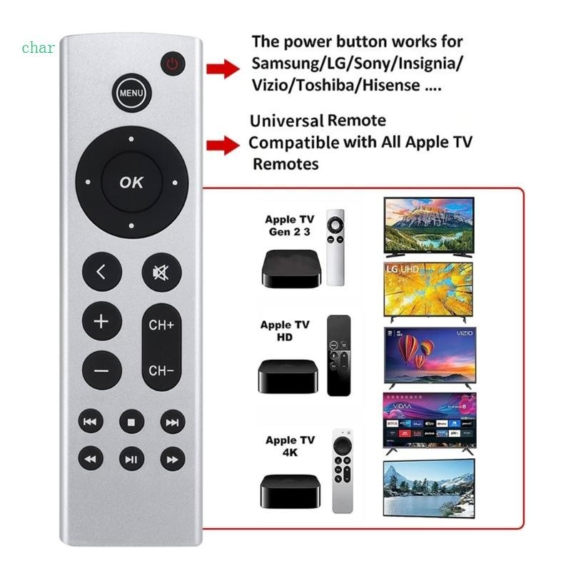Char รีโมตควบคุมทีวี ใช้แบตเตอรี่ สําหรับ Apple TV 4K Gen1 2 3 4 HDA2843 A2737