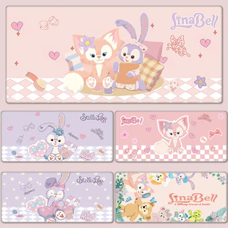 Linabell Kawaii แผ่นรองเมาส์ ลายการ์ตูน Stellalou น่ารัก ขนาดใหญ่ 60x30 ซม. สําหรับคอมพิวเตอร์ตั้งโต๊ะ