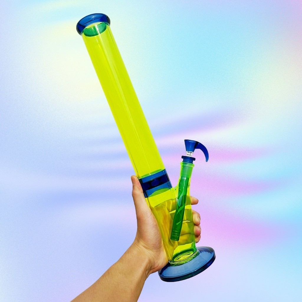 พร้อมส่ง บ้องแก้วใหญ่45CM ขนาดใหญ่ดูดง่าย หลอดแก้ววิทยาศาสตร์ โจ๋แก้วข้อต่อ14MM พร้อมใช้งาน