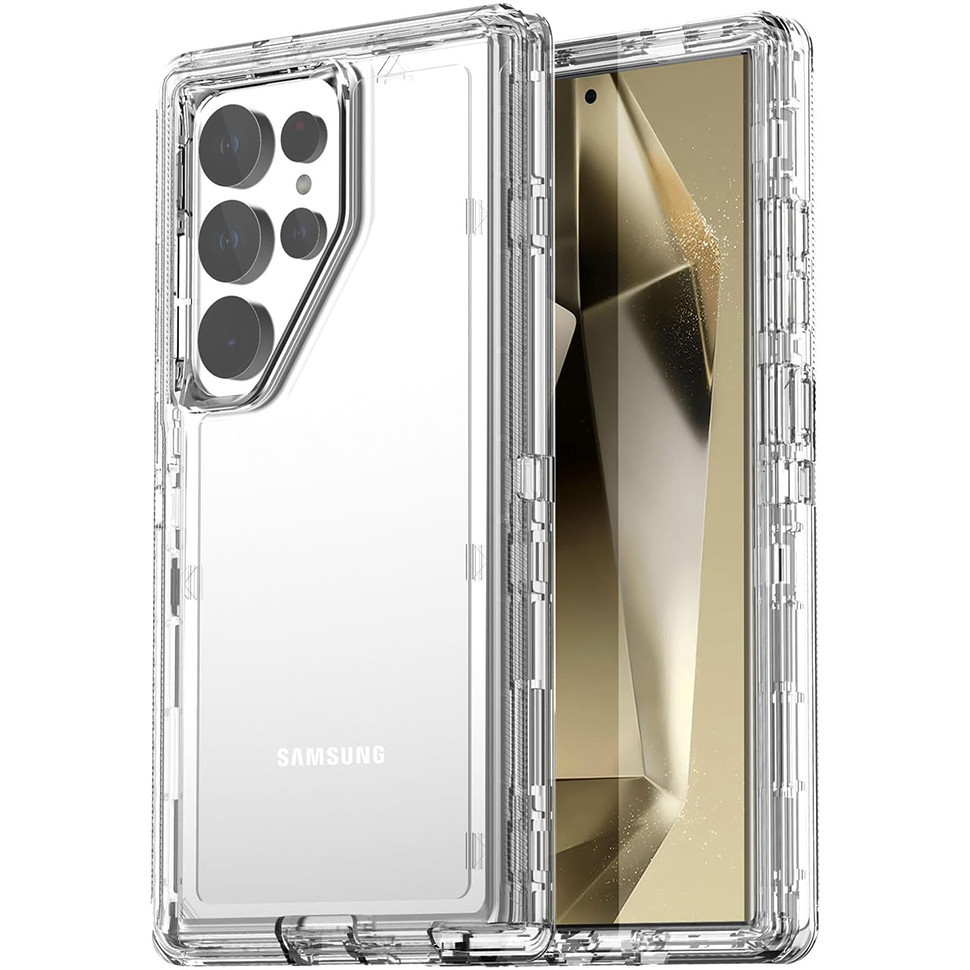 สําหรับ Galaxy S26 Ultra Clear Case, Heavy Duty 3 ชั้น [ไม่เหลือง]เคสกันกระแทกสําหรับ Samsung S25 Ul