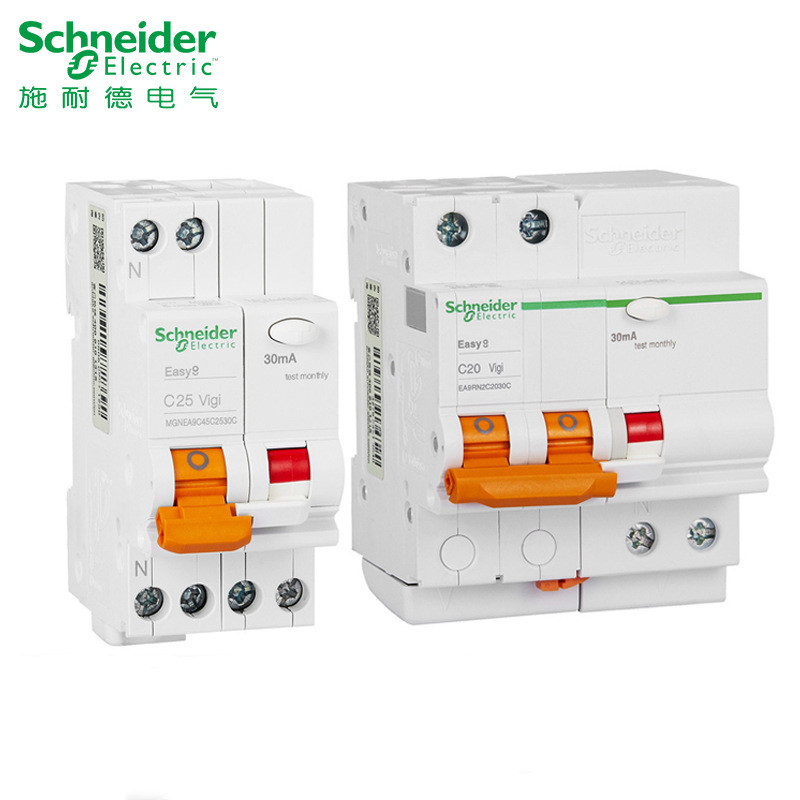 เบรกเกอร์ในครัวเรือน Schneider Circuit EA9 Protector 1P + N 2p 3,6A ~ 63a Air Switch พร้อมการป้องกัน