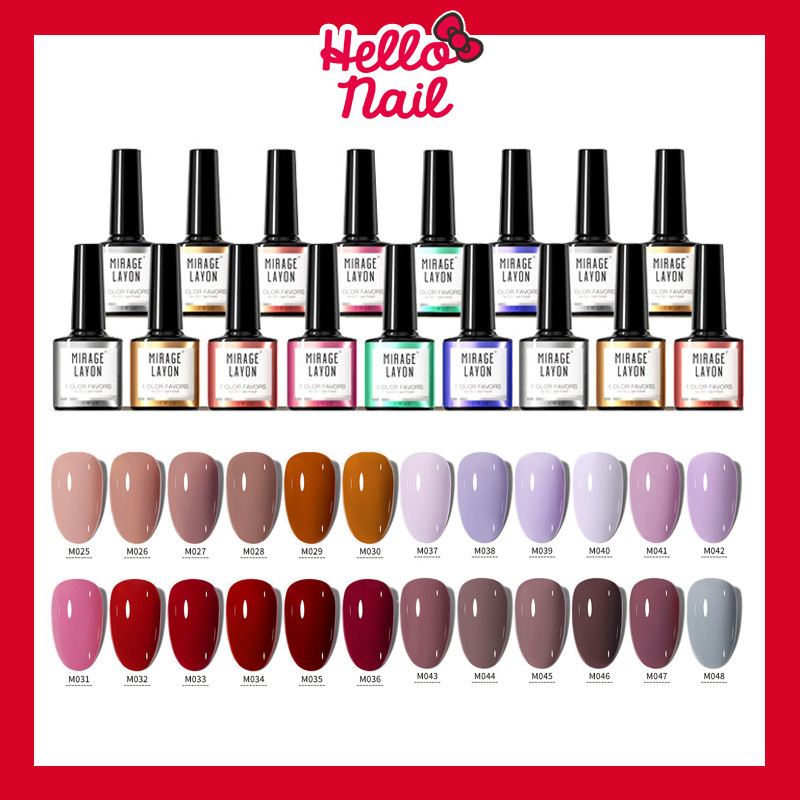 สีเจล Mirrage Gel ยาทาเล็บเจล เจลทาเล็บ สีเจลทาเล็บ UV/LED แบบต้องอบ [025-048]
