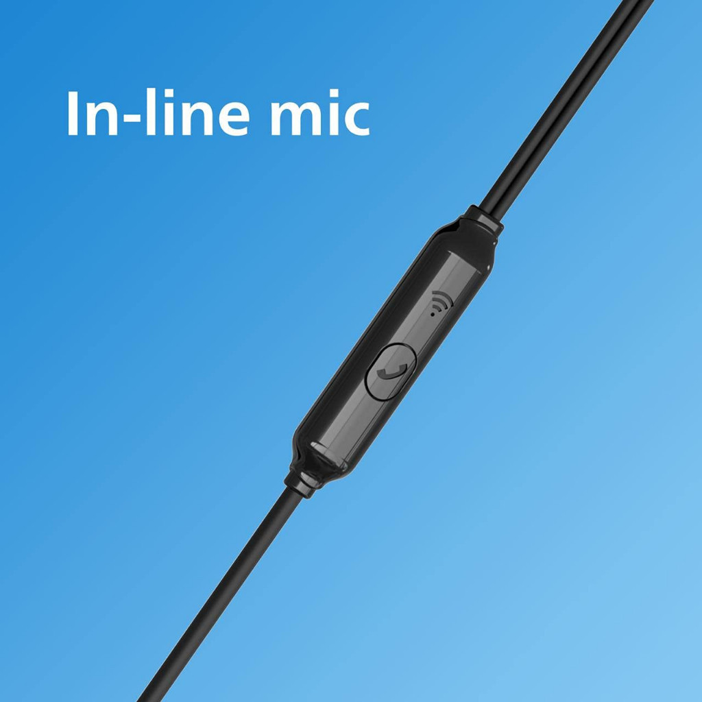 Philips in-ear Headphones (TAE1126BK) หูฟังที่มีไมโครโฟน หูฟัง In ear
