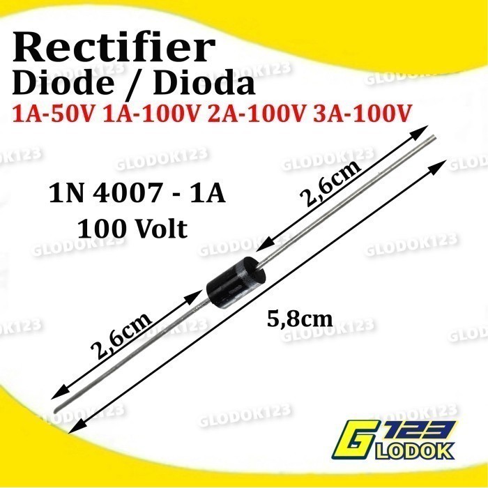 ไดโอด Rectifier DIP IN4007 1N4007 1N IN 4007 1A 100V
