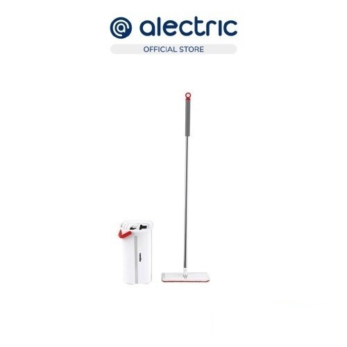 [ซื้อครบ2,000ส่งฟรี] Namiko ชุดไม้ถูพื้นพร้อมถังปั่น Flat Mop FM1 - Simple White