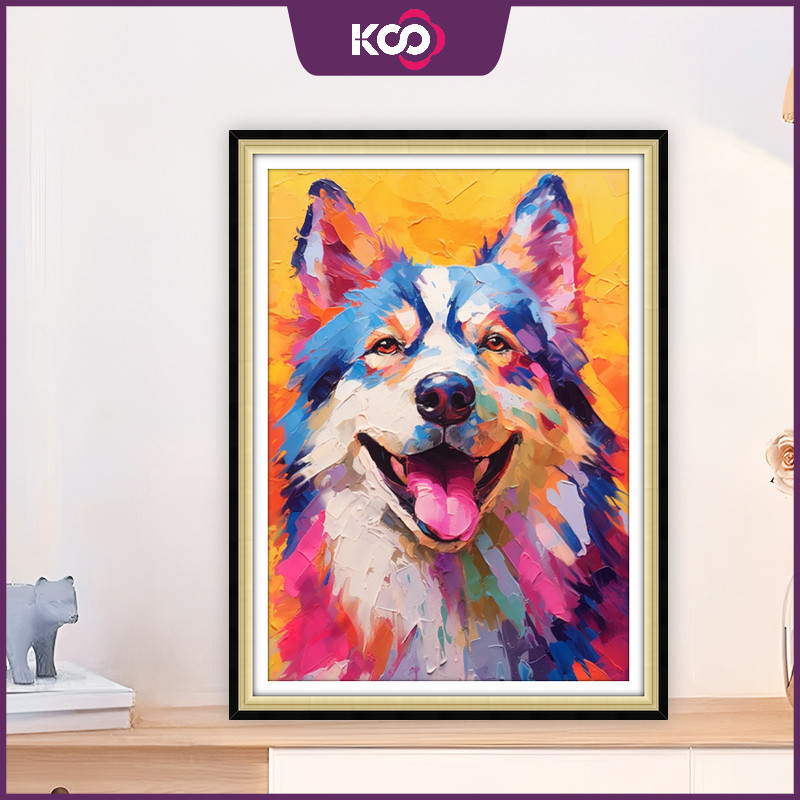 [KS] ชุดงานปักครอสติชเม็ดบีด ทรงเพชร ลายสุนัขน่ารัก 5d ขนาด 30×40 ซม. 40×50 ซม. 50×60 ซม. สําหรับตกแต่งบ้าน ห้องนอน ห้องนั่งเล่น ราคา ถูกที่สุด ดีลบีเคเค แกลเลอรีภาพที่ 4