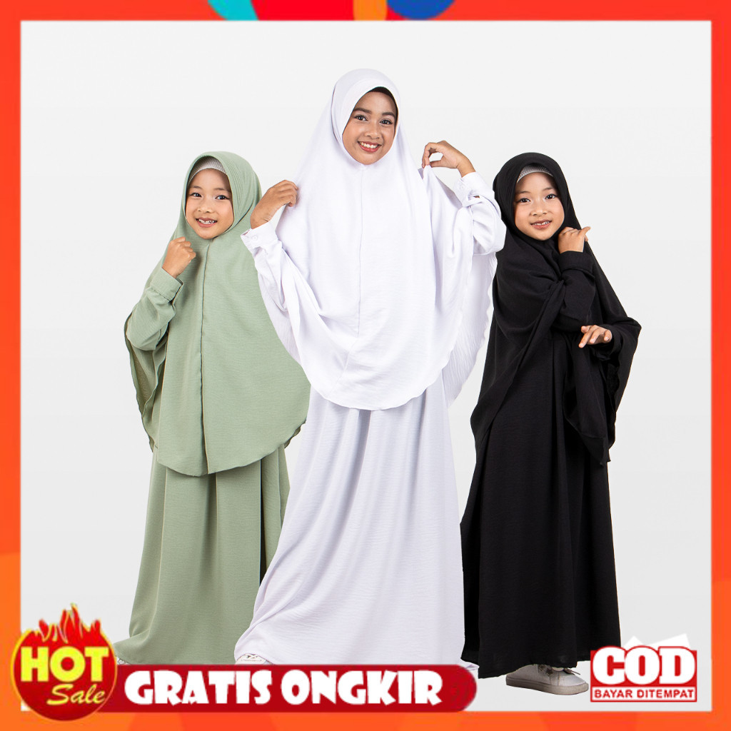 Hitam PUTIH ผ้าเพิ่มนุ่มหนา / เสื้อผ้า | ชุดคลุมเด็ก | Gamis เด็กผู้หญิง | ชุดฮิญาบมาบาสเด็ก | เสื้อ