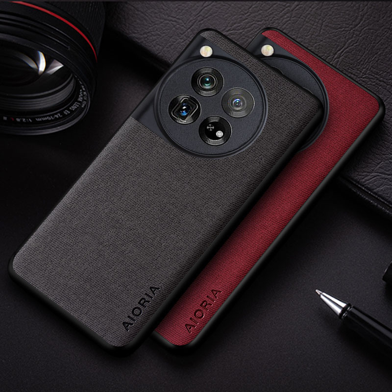 เคสสําหรับ OnePlus 12 12R เคสหนังสิ่งทอที่ทนทานน้ําหนักเบาสําหรับเคส oneplus 12r