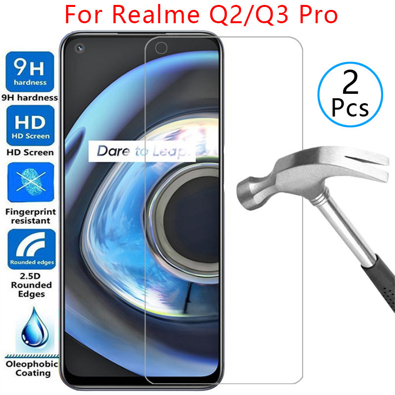 กระจกนิรภัยสําหรับ realme q2 q3 pro 5g บน realmi q 2 3 2q 3q q2pro q3pro โทรศัพท์ coque reme ralme r