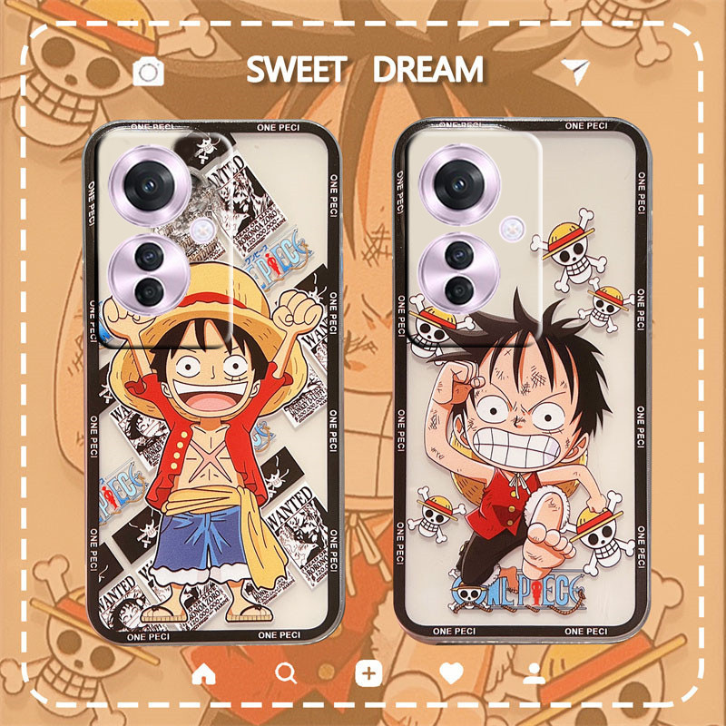 เคสโทรศัพท์มือถือแบบนิ่ม TPU ลายการ์ตูนเด็กผู้ชายวิ่งน่ารัก พร้อมหมวกฟาง สําหรับ OPPO Reno11 F 5G OPPOReno11F Reno11F Reno 11 F 11F