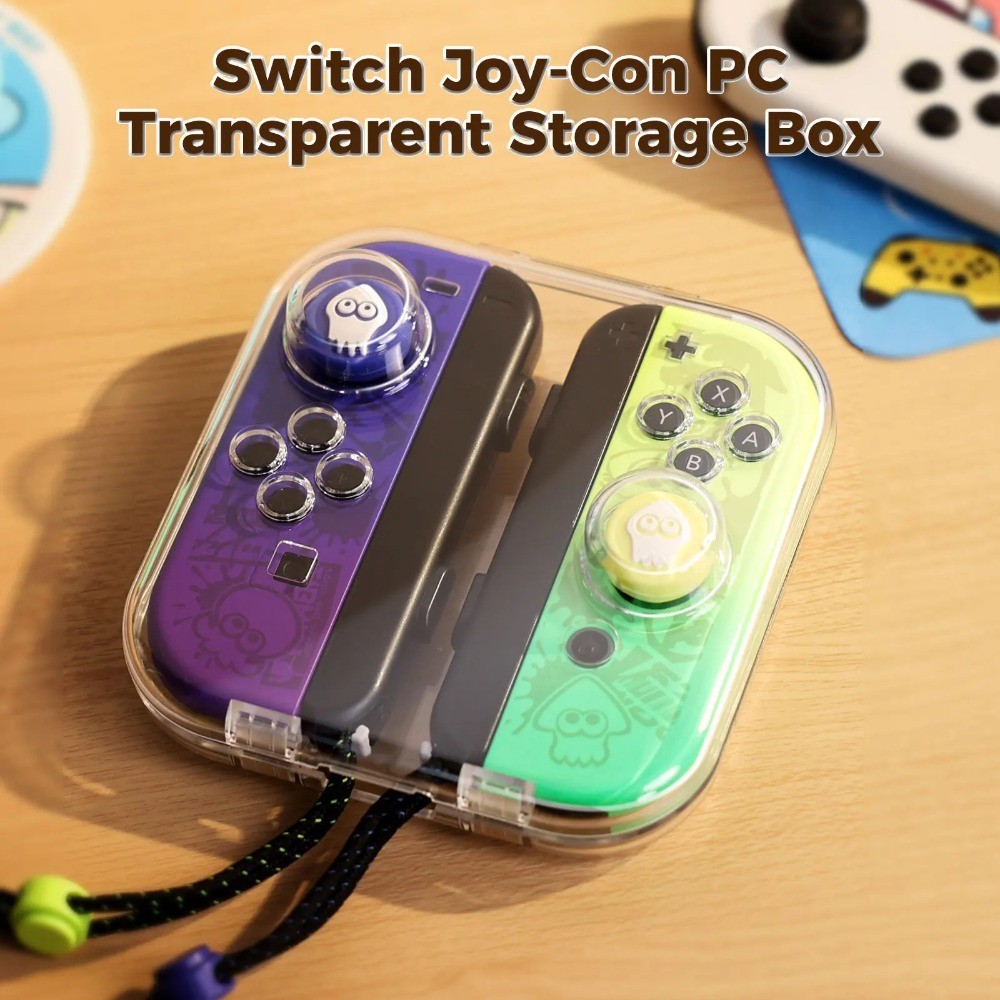 กล่องเก็บของ PC แบบใส กันฝุ่น พร้อมแม่เหล็กปิด สําหรับ Nintendo Switch Oled JoyCon