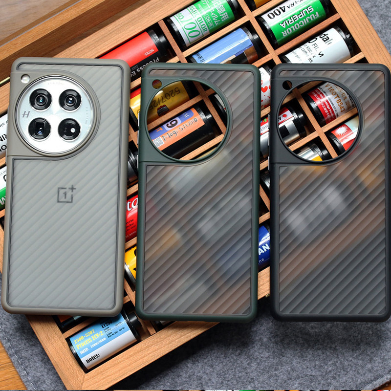 For OnePlus 12 Hybrid Soft silicone+Hard acrylic Matte uneven Magnetic Clear Back Case Shockproof Luxury Rugged Rubber Skin Cover Anti-Fingerprint
