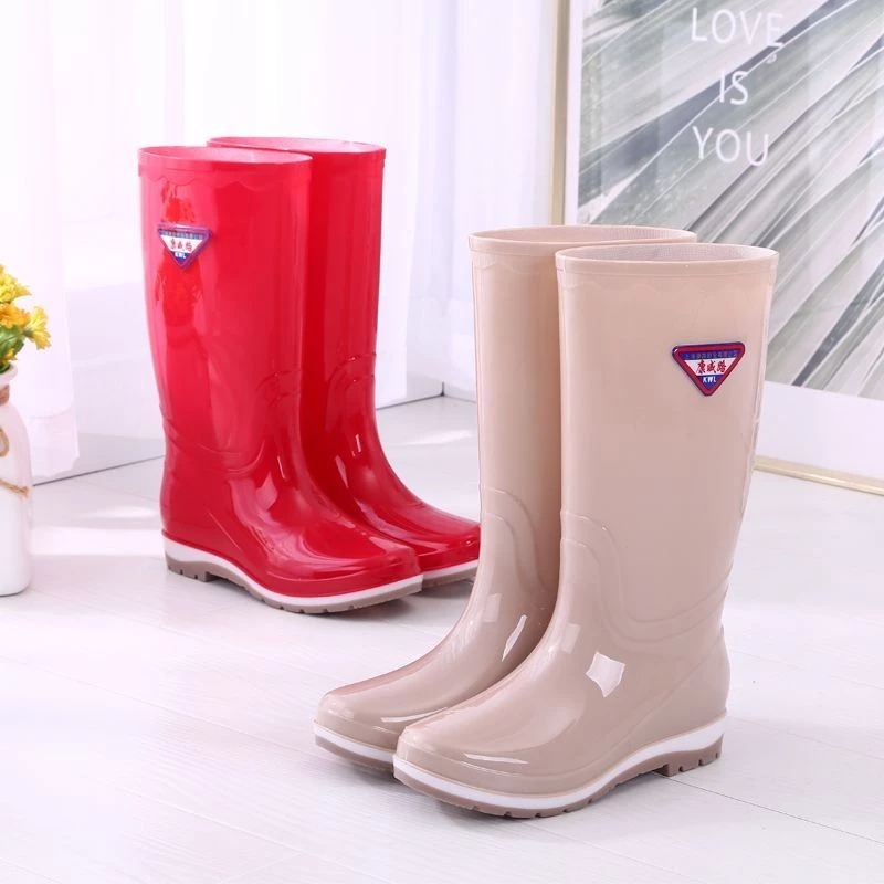 รองเท้าบูทกันฝนผู้หญิง ทรงสูงกลางน่อง รองเท้ายางกันลื่น thumbnail 5