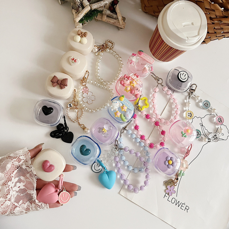 เคสป้องกันหูฟัง ลายหน้ายิ้ม 3D พร้อมจี้ สําหรับ Baseus Wm01 Bowie Wm02 Wm02