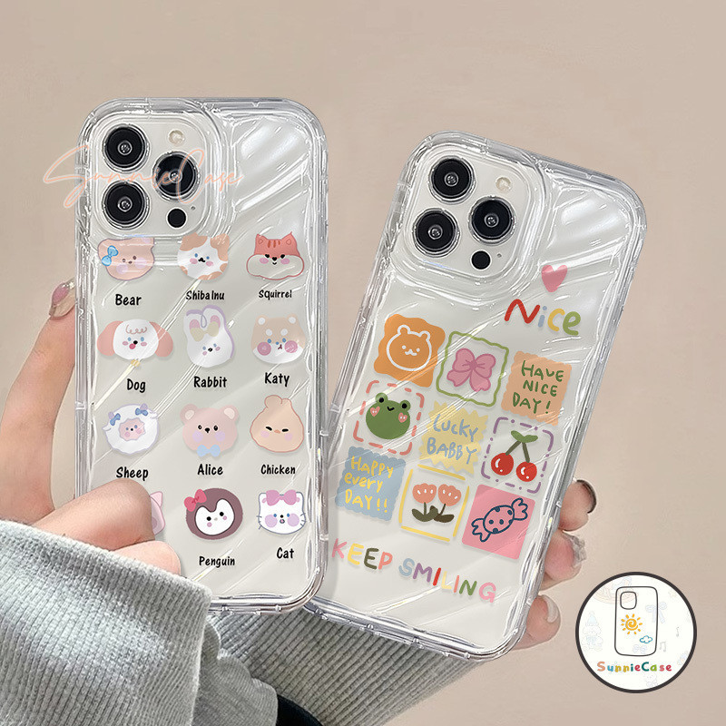 น่ารักปุ่มสัตว์เล็ก ๆ น้อย ๆ ดูเดิล ที่อยู่อาศัย เข้ากันได้iPhone 15 13 12 11 14 Pro Max XS Max X XR 7 14 15 6 8 6s Plus
