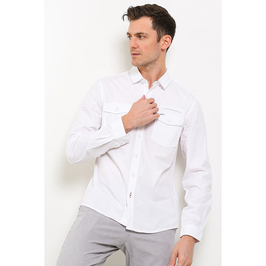 KEMEJA Cardinal เสื้อเชิ้ตแขนยาวผู้ชาย Slim Fit C2837J008A