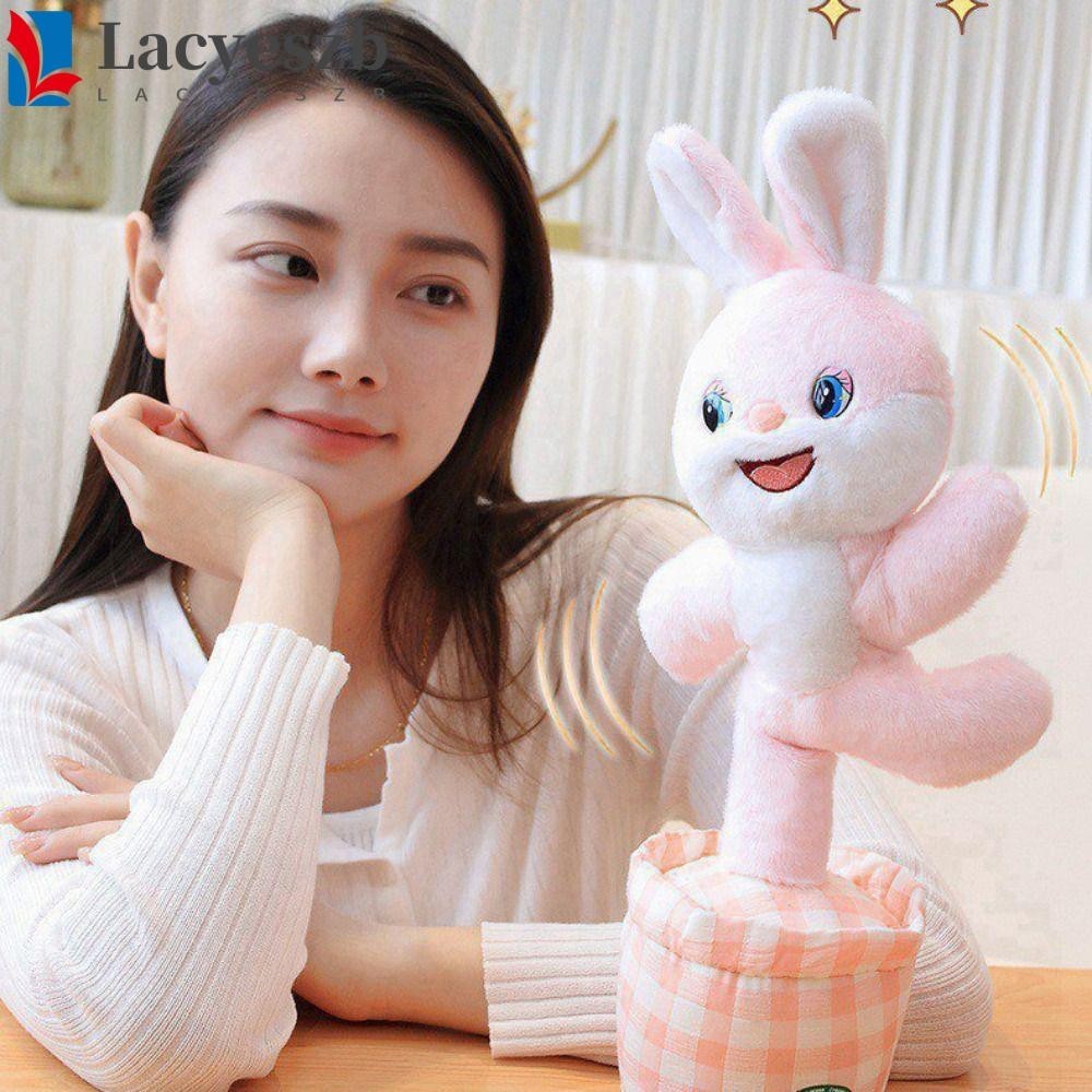 Lacyeszb ของเล่นตุ๊กตาเต้นรําอิเล็กทรอนิกส์ น่ารัก เพื่อการเรียนรู้ พูดซ้ําได้ ของขวัญวันเกิด สําหรับเด็ก