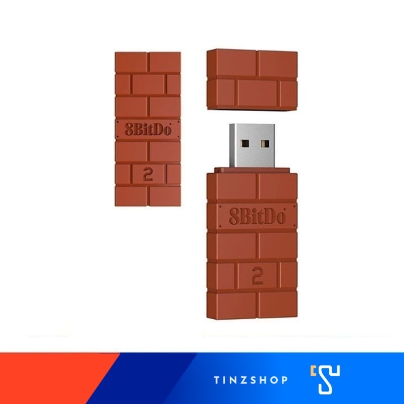 [ก้อนอิฐน้ำตาล] 8Bitdo USB Wireless Adapter V.2 nintendo Switch OLED สำหรับจอย XBox , WiiU , PS4 , PS5