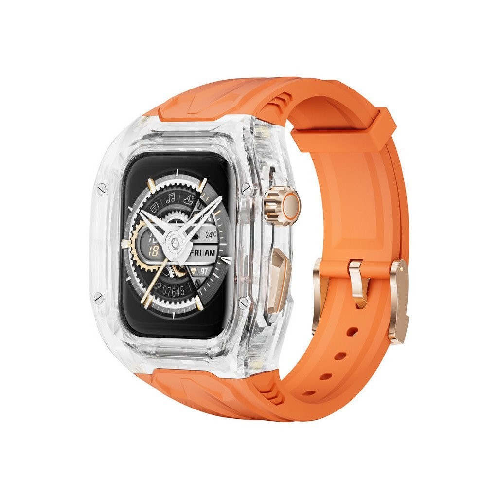 สายนาฬิกาข้อมือ tpu แบบใส ดัดแปลง สําหรับ Apple Watch 789 Generation