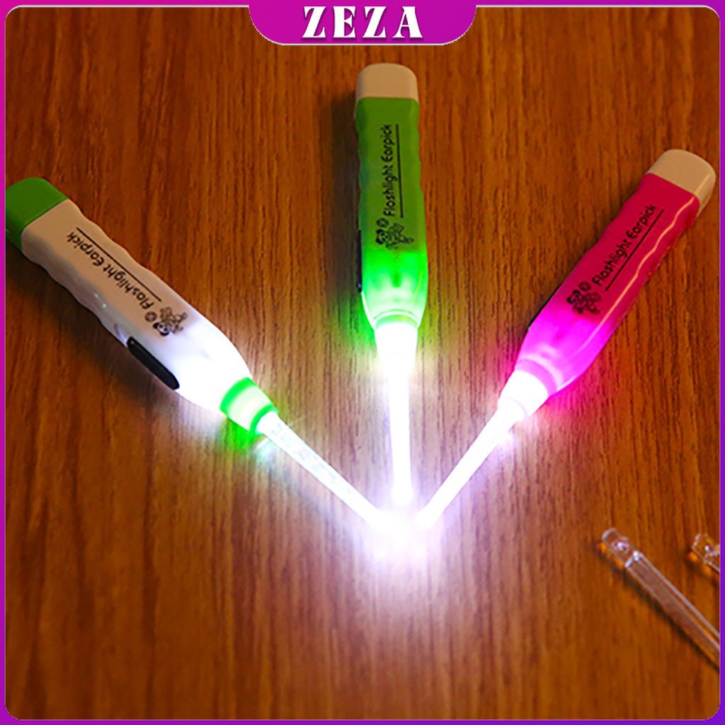 ZEZA ไม้แคะหู พร้อมไฟLED ราคาถูก จัดส่งคละสี Luminous Ear Pick