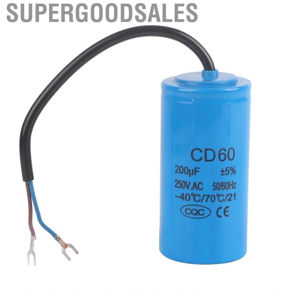 Supergoodsales 250V AC 50 / 60Hz 200uf สตาร์ทตัวเก็บประจุสำหรับมอเตอร์อัดอากาศ