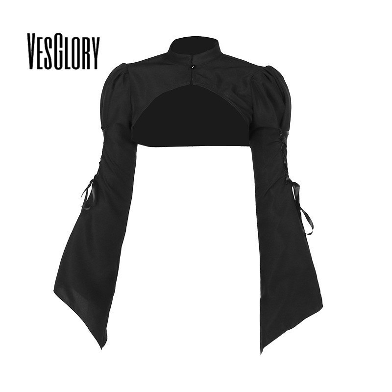 Vesglory ใหม่ เสื้อครอปท็อปแขนยาว เข้ารูป หรูหรา แฟชั่นสําหรับผู้หญิง 2024