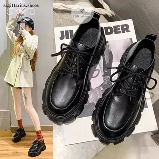 💥Hot sale! รองเท้า ขายส่ง อังกฤษ รองเท้าหนัง หญิง ใหม่ ก้นหนา สไตล์วิทยาลัย