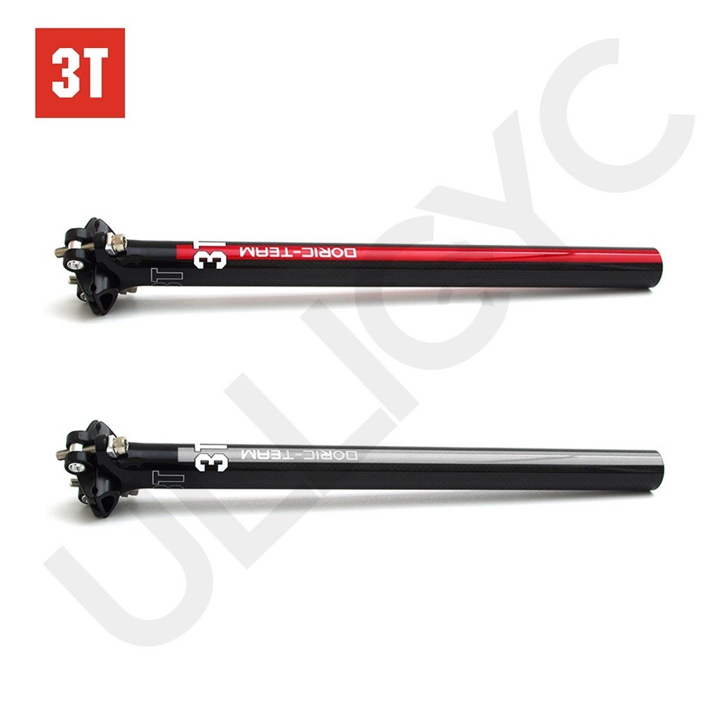 3t 3K Glossy คาร์บอนไฟเบอร์จักรยานที่นั่งโพสต์สีสัน Mountain/Road จักรยาน Seatposts 27.2/30.8/31
