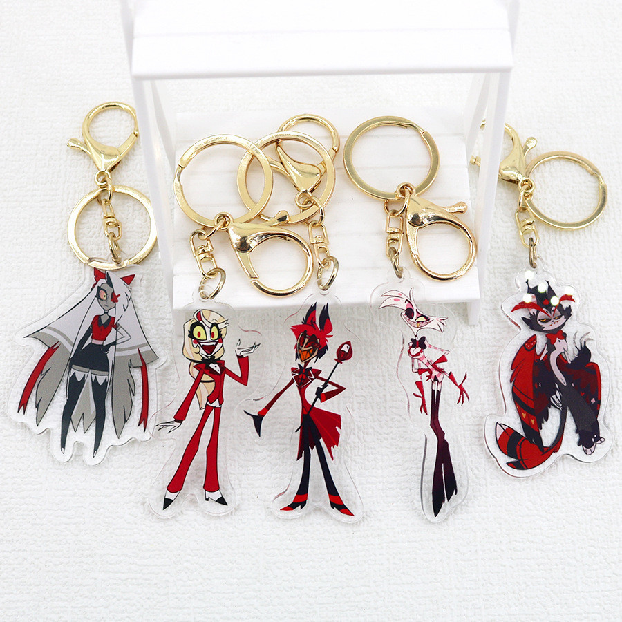 [พร้อมส่ง]Hazbin Hotel พวงกุญแจอะคริลิค แบบสองด้าน สําหรับโรงแรม
