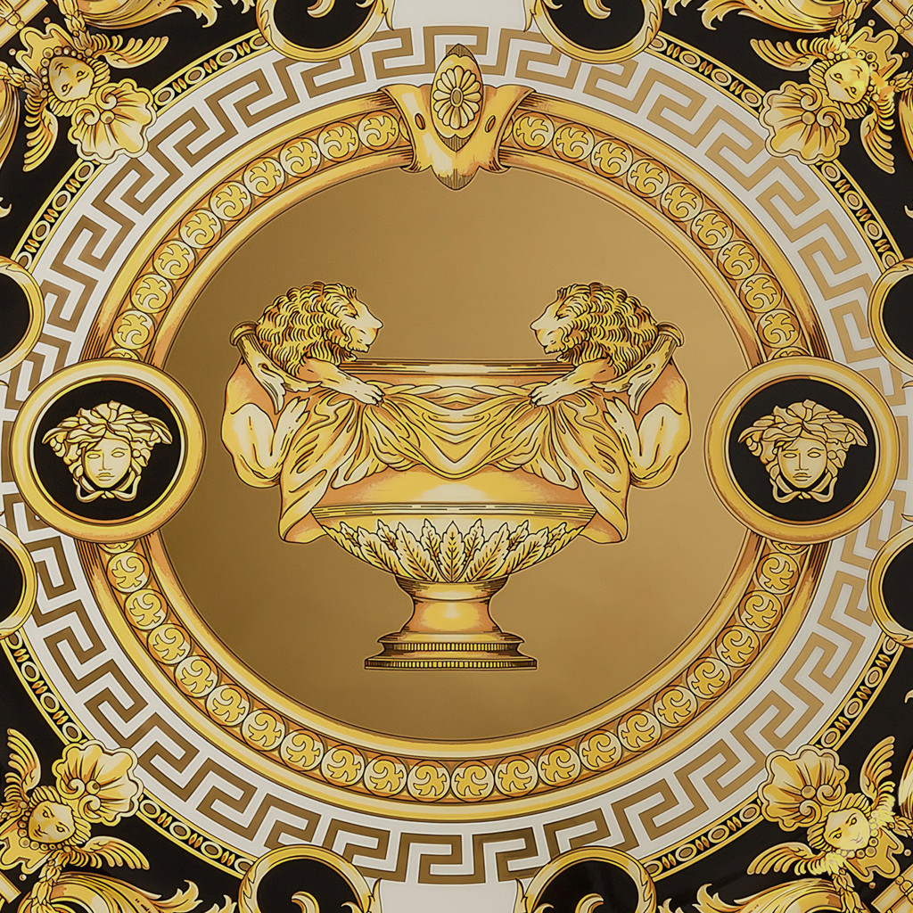 Versace ผ้าพันคอ ผ้าไหม ทรงสี่เหลี่ยม น้ําหนักเบา 50*50 ซม. 70 ซม.*70 ซม. 90 ซม.*90 ซม. แฟชั่น สําหรับผู้หญิง