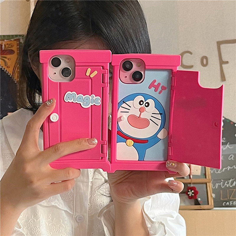 เคสโทรศัพท์มือถือ ซิลิโคนนิ่ม กันกระแทก ลายการ์ตูนแมวกริ๊ง สําหรับ iPhone 15 14 13 11 12 pro max 14ProMax 15 13 15ProMax 12